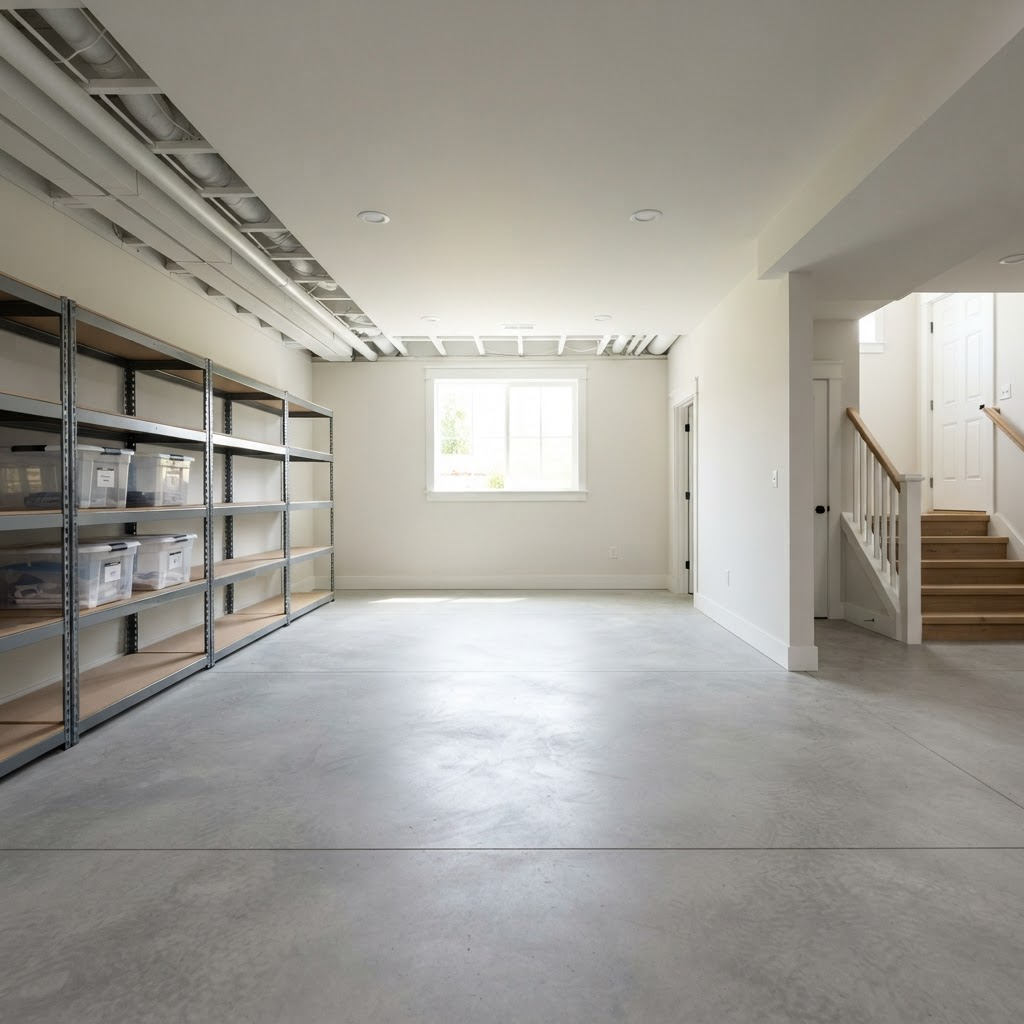 Basement Cleanout after Fonk & Haul Solutions cleared the space